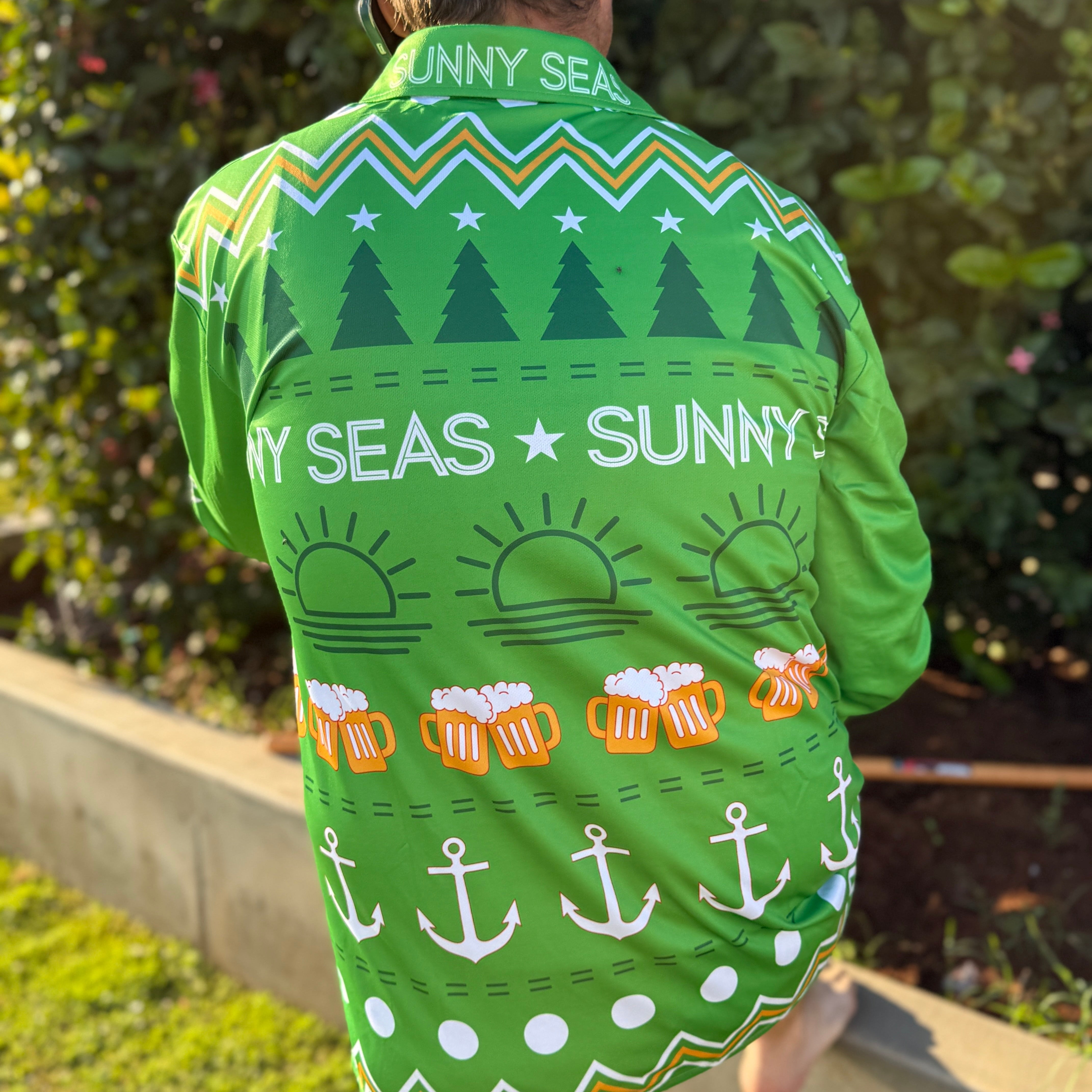 Green Christmas Beers Adventure Shirt