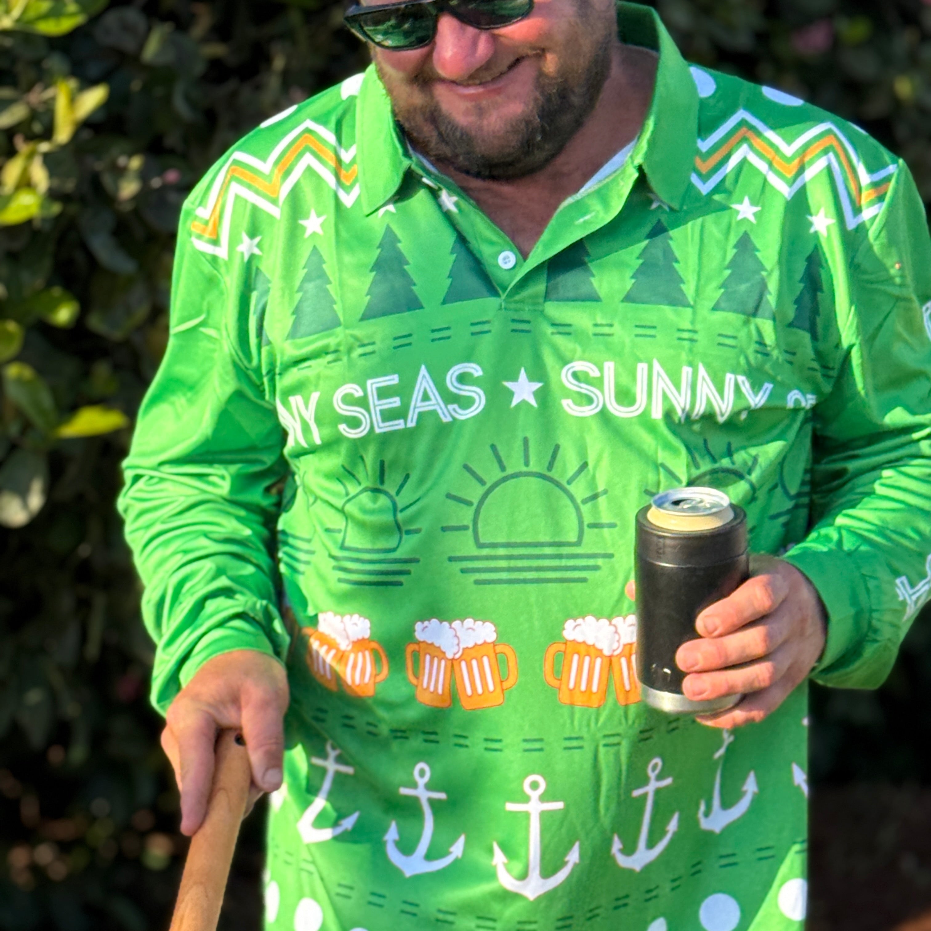 Green Christmas Beers Adventure Shirt