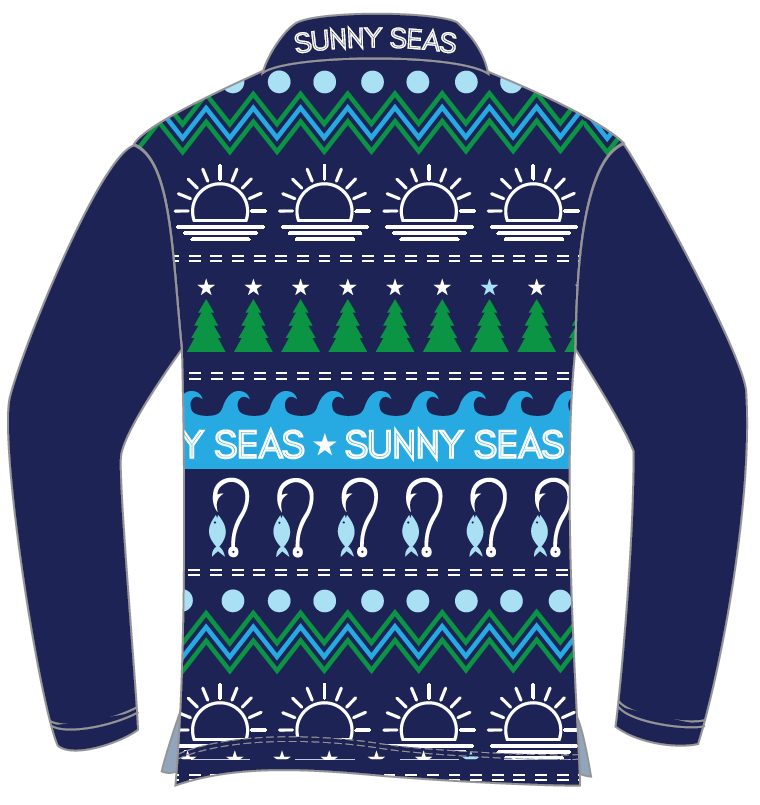 Kids Blue Christmas Sweater Adventure Shirt *PRE-ORDERS*